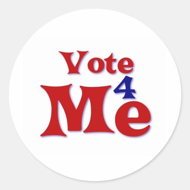 Pegatina Redonda Votar 4 Yo (Anverso)