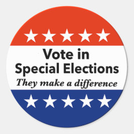 Pegatina Redonda Votar elecciones especiales