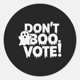 Pegatina Redonda Votar "no te molestes en votar" Vota gracioso equi