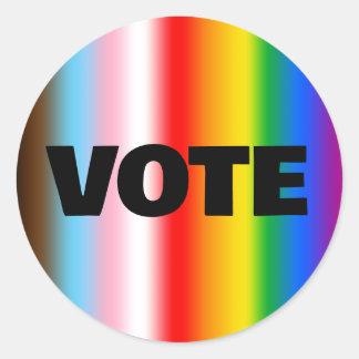 Pegatina Redonda Votar por los derechos LGBTQ+