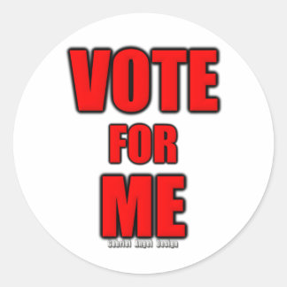 Pegatina Redonda Votar por mí