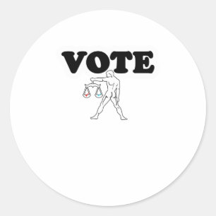 Pegatina Redonda Votar por sus Estados Unidos el martes 3 de noviem