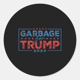Pegatina Redonda Votaré por Trump Vance Outlaw Hillbilly