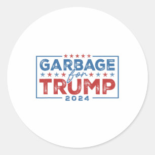 Pegatina Redonda Votaré por Trump Vance Outlaw Hillbilly