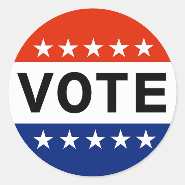 Pegatina Redonda Vote (Anverso)