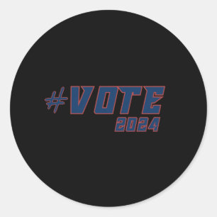 Pegatina Redonda #vote2024 - Elecciones norteamericanas 2024 a colo