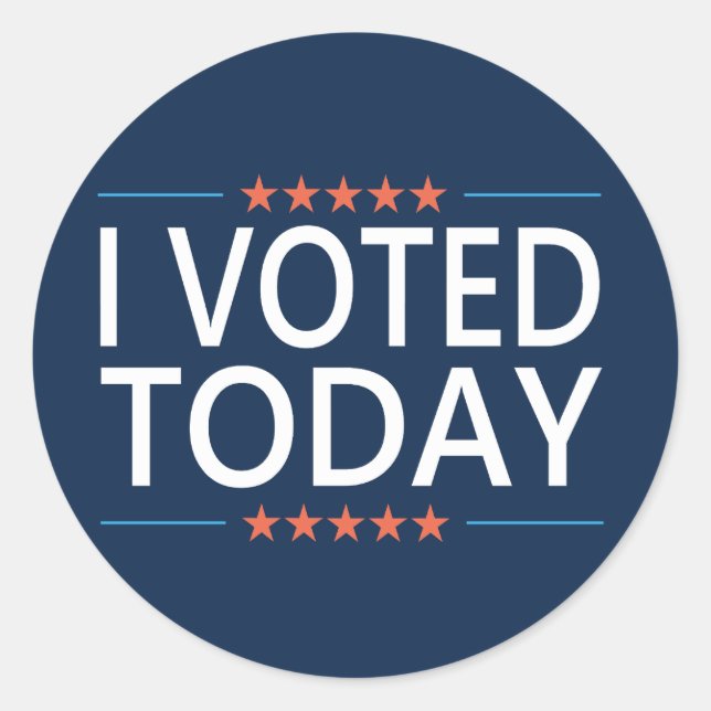 Pegatina Redonda Voté Hoy (Anverso)