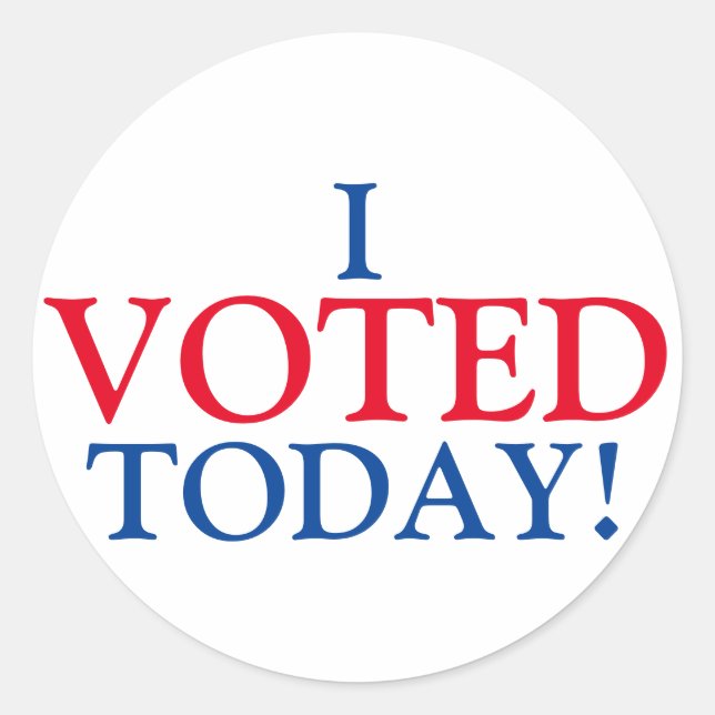 Pegatina Redonda ¡VOTÉ Hoy! (Anverso)