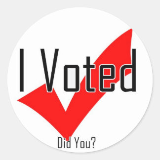 Pegatina Redonda Voté. ¿Lo Hiciste?