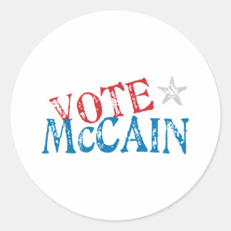 Pegatina Redonda Vote McCain