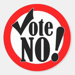 Pegatina Redonda ¡Vote no!