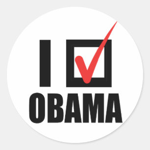 Pegatina Redonda VOTÉ OBAMA BW -.png