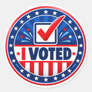 Pegatina Redonda ¡Voté por ello!