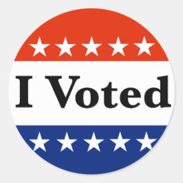Pegatina Redonda Voté por las elecciones de 2026