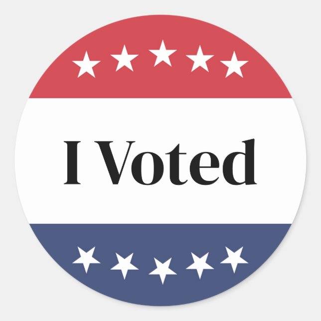 Pegatina Redonda Voté por Pegatinas (Anverso)