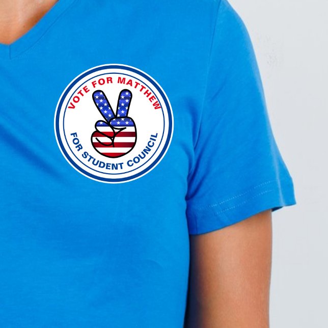 Pegatina Redonda Voto divertido para el presidente de clase: estrel (Subido por el creador)