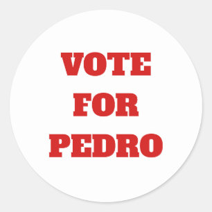 Pegatina Redonda Voto en color/texto Personalizado por la divertida