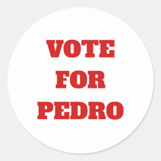 Pegatina Redonda Voto personalizado de texto/color para la divertid