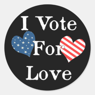 Pegatina Redonda Voto por amor