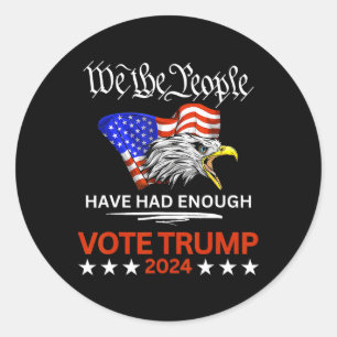 Pegatina Redonda Voto republicano pro Trump El pueblo tenemos sufic