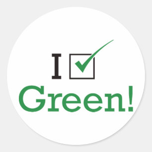 Pegatina Redonda Voto verde