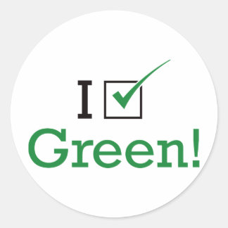 Pegatina Redonda Voto verde