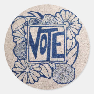 Pegatina Redonda VOTO Vintage