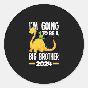 Pegatina Redonda Voy a ser un Dino de Dinosaurio Gran Hermano 2024