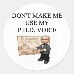 Pegatina Redonda Voz de PHD