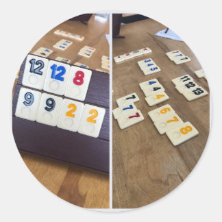 Pegatina Redonda vrai de jeux vrai