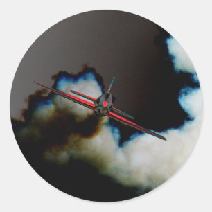 Pegatina Redonda Vuelo 3 stkcn