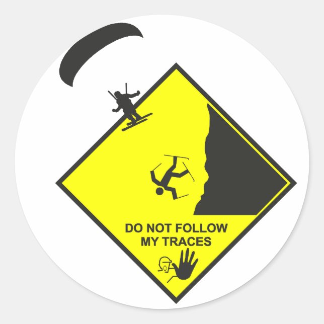 Pegatina Redonda vuelo rápido (Anverso)