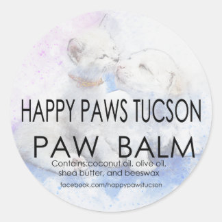 Pegatina Redonda Vuelta al Balm de Happy Paws