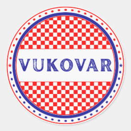 Pegatina Redonda Vukovar City Pride Emblem – Croatian Identity