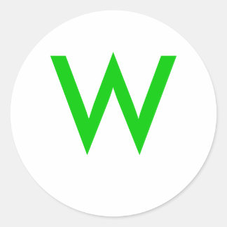 PEGATINA REDONDA W