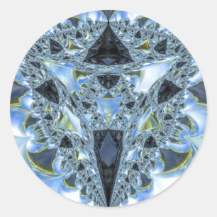 Pegatina Redonda Wada Basin Fractal