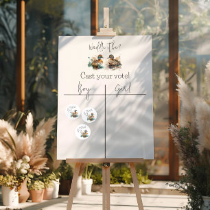 Pegatina Redonda Waddle Se Trata De Una Revelación De Género De Equ