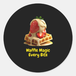 Pegatina Redonda Waffle Magic