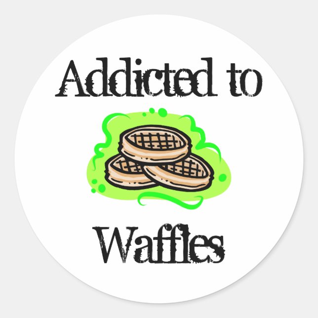 Pegatina Redonda Waffles (Anverso)