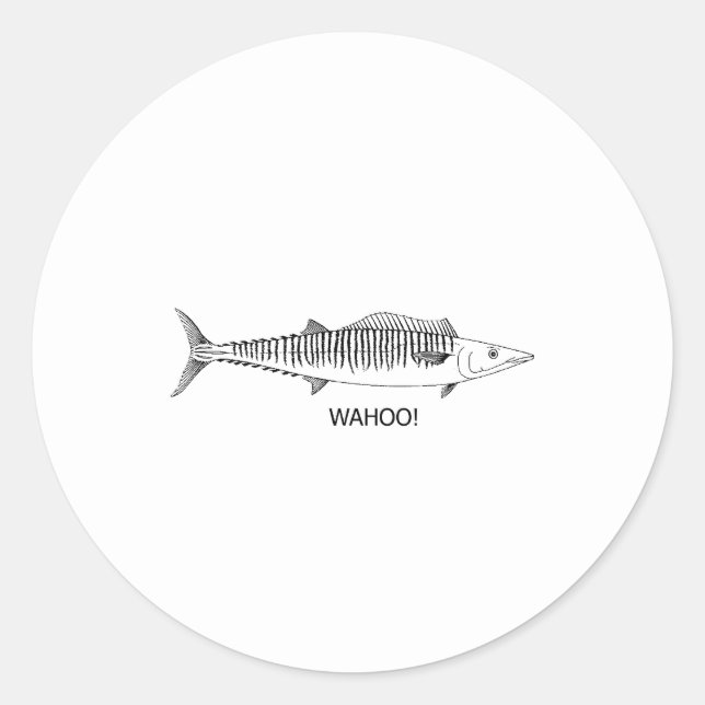 Pegatina Redonda ¡WAHOO! Gráfico (Anverso)
