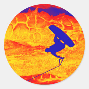 Pegatina Redonda Wakeboard Mystic