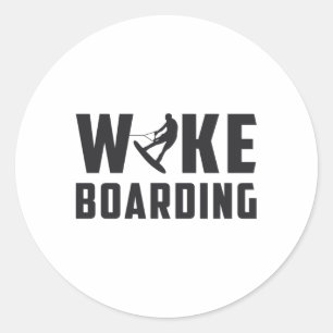 Pegatina Redonda Wakeboard Wakeboarder Wakeboard Lovers Regalo