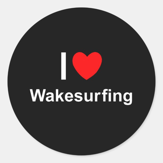 Pegatina Redonda Wakesurf (Anverso)