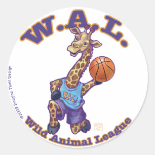 Pegatina Redonda WAL Basketball
