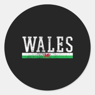Pegatina Redonda Wales Reino Unido Reino Unido Europa España