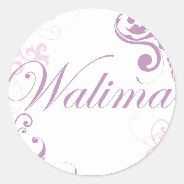 Pegatina Redonda walima pink (Anverso)