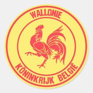 Pegatina Redonda Wallonie Round Emblem