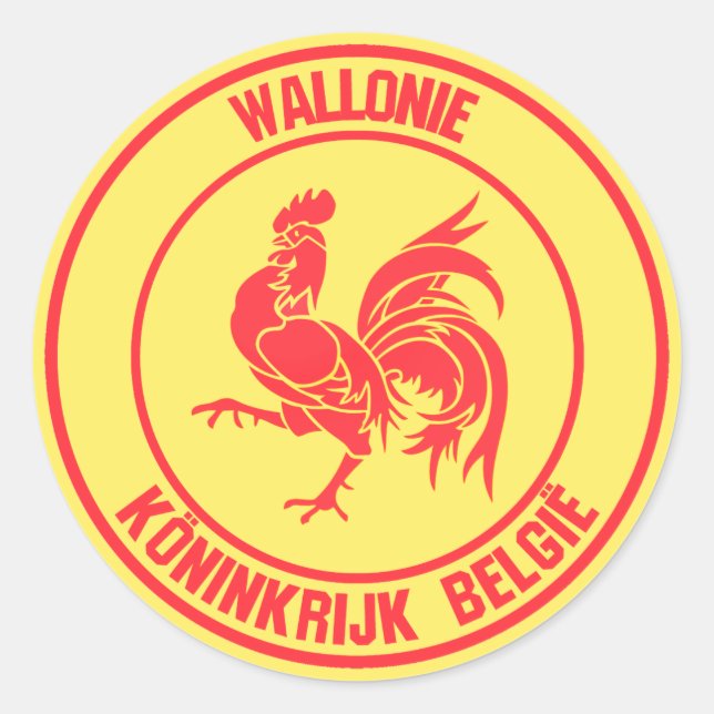 Pegatina Redonda Wallonie Round Emblem (Anverso)
