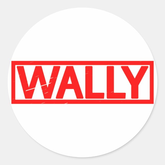 Pegatina Redonda Wally Stamp (Anverso)