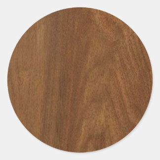 Pegatina Redonda WALNUT WOOD acabado en blanco en Estados Unidos +